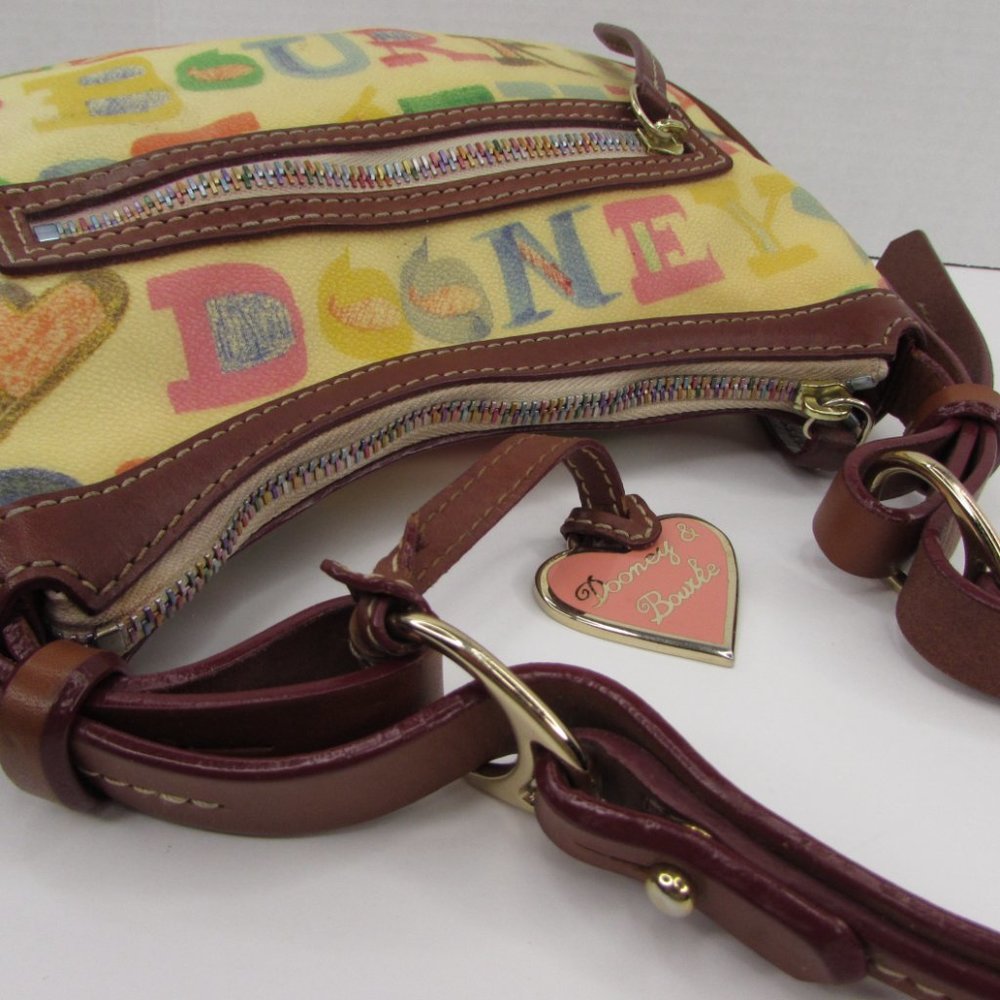 Dooney & Bourke Small Egg Pouchette Graffiti Crayon Doodle Handbag Purse - Picture 6 of 13